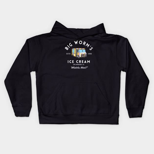 Big Worm's Ice Cream - "Whatchu Want?" - Los Angeles, CA Kids Hoodie by BodinStreet